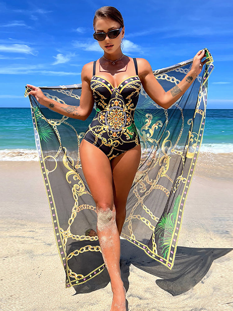 Baroque One-Piece Swimsuit & Cover-Up